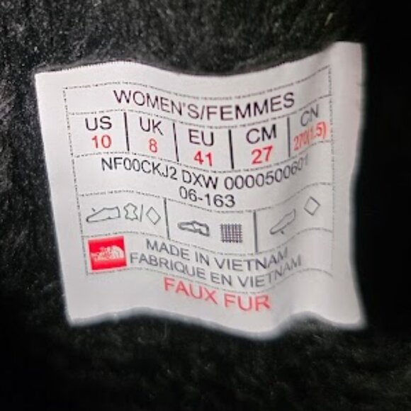 The North Face Women’s Faux Fur Polartec Shellista II Pull-On Boots 10 - Picture 12 of 12